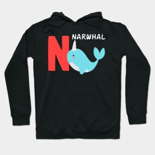 Narwhal funny alphabet Hoodie